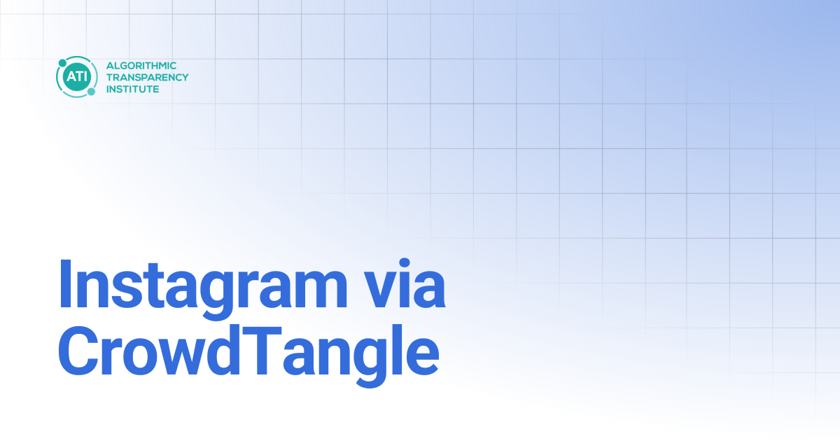 Instagram via CrowdTangle | v 0.03 Junkipedia User Guide